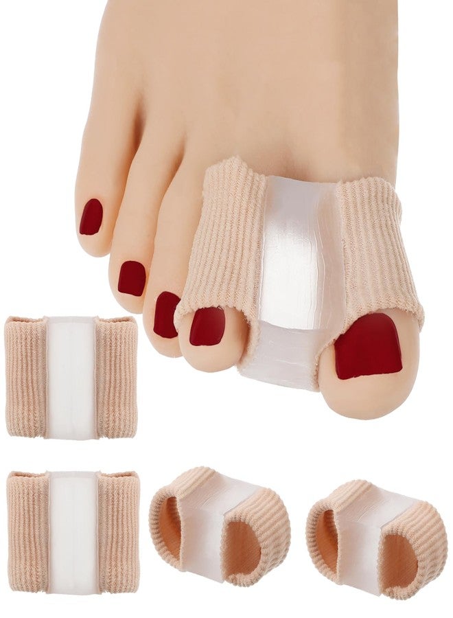 Hpmjz 4Pcs Gel Bunion Toe Separators Silicone Toe Spacers Lining with Fabric Breathable Correctors for Overlapping for Overlapping Big Alignment Corrector Spacer Protector Women Men Relieve Foot Pain - Image 1